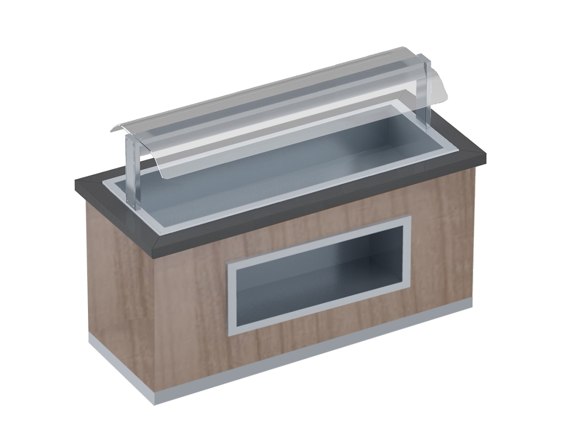 Buffet Quente Com Banho Maria E Protetor De Tela 5 Gn 1/1 150 Acabamento Nm 2000x850x1320 Mm 4960 W 230/1v 11057nm1 Eurast