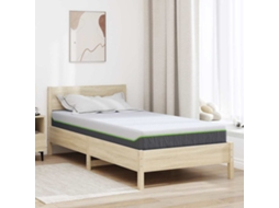 Vidaxl Colchão Médio Macio 120 X 200 Cm Branco E Cinza