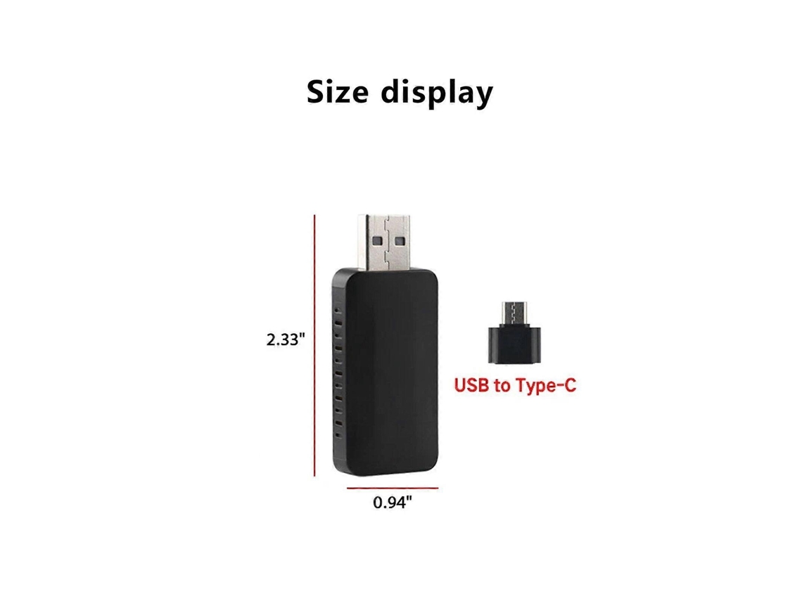 Adaptador Sem Fio 2 Em 1 Para Android Auto, Apple Carplay E Usb Para Carro. Hengjian