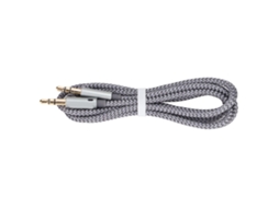 Cabo Mali 3.5mm Macho para Macho, Extensão Estéreo, Nylon Trançado, 1.2m