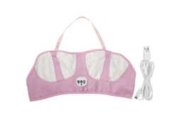 KOFIHETY Máquina De Massagem Elétrica Para Seios, Massageador De Sutiã Com Vibração, Ampliação E Alívio, Rosa Branco (tipo Plug)