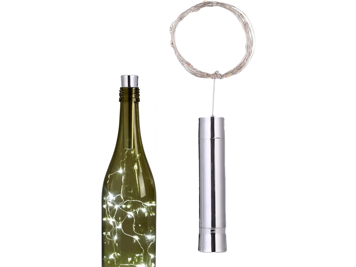 Cordão De Luzes Feito Com Garrafa E Rolha Vinho
