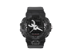 Reloj Deportivo Digital Analógico Doble Display Led Luz De Fondo Pulsera Redondo Negro