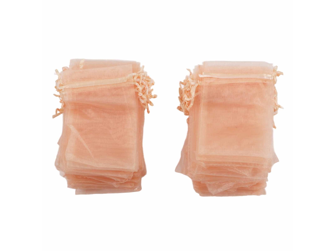 100 Bolsas De Organza 10x15cm Transparentes Com Cordão, Bolsas De Presente Para Joias, Ouro Rosa, Eletrônicos Portáteis E Pequenos Itens
