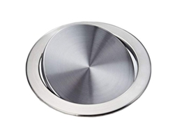 Tapa De Cubo De Basura De Acero Inoxidable Integrada 2025 Con Bisagra Balanceada Para Cocina Y Oficina Espacio Ahorro