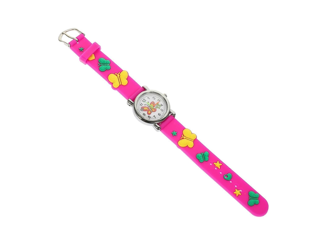 Relógio Infantil Redondo Analógico De Pulso Escolar Em Silicone, Cor Roxa, Com Função Cronômetro (1 Conjunto)