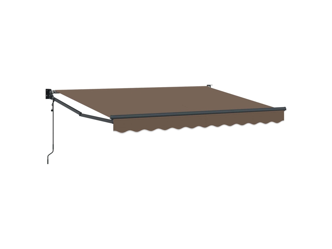 Conjunto 1 Toldo Retrátil Vidaxl Castanho-acinzentado Poliéster (4 × 3 M)