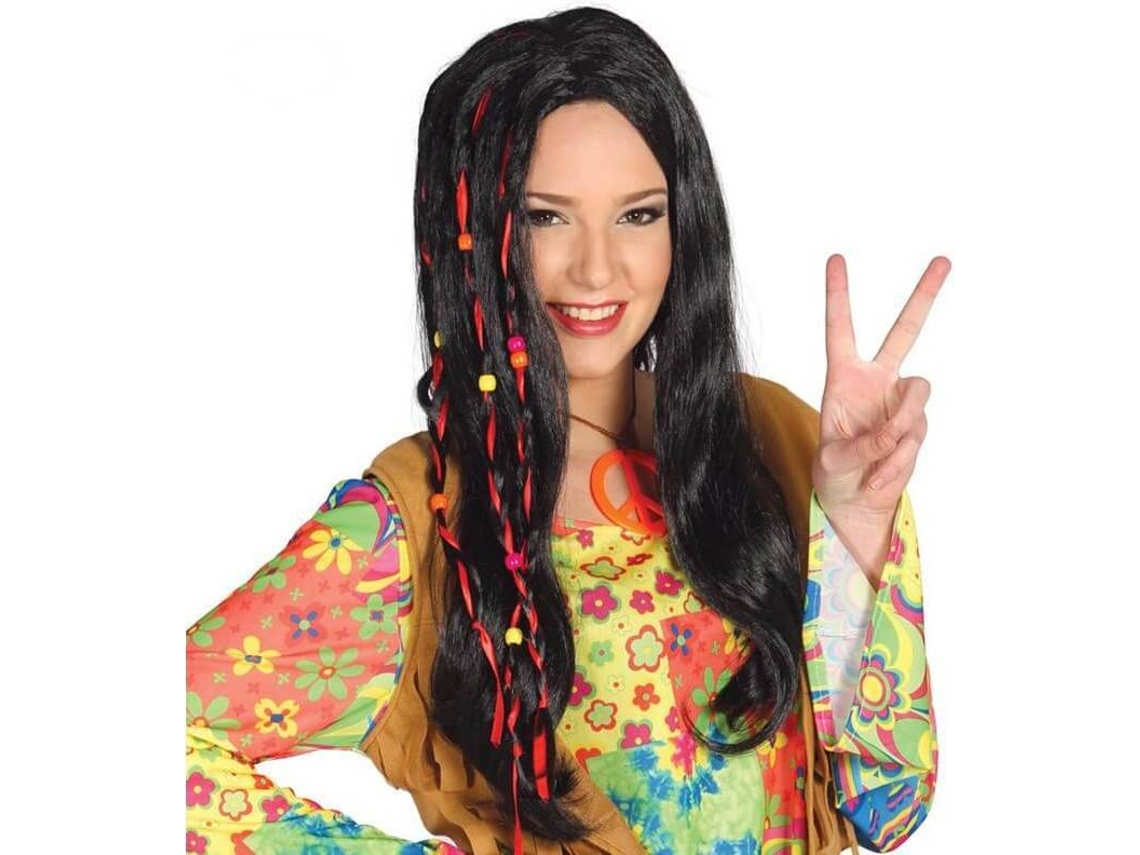 Peruca DISFRAZZES Hippie Lisa Preta