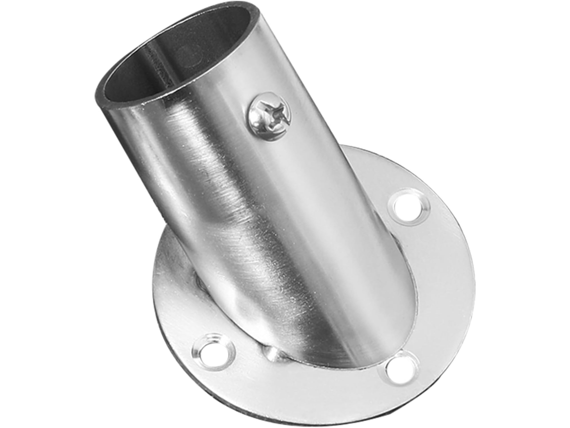 Suporte Triangular Para Varão De Armário Em Aço Inoxidável Prateado