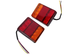 Luzes Traseiras Led para Caminhão e Reboque, 2 Peças, Alto Brilho, Dissipação