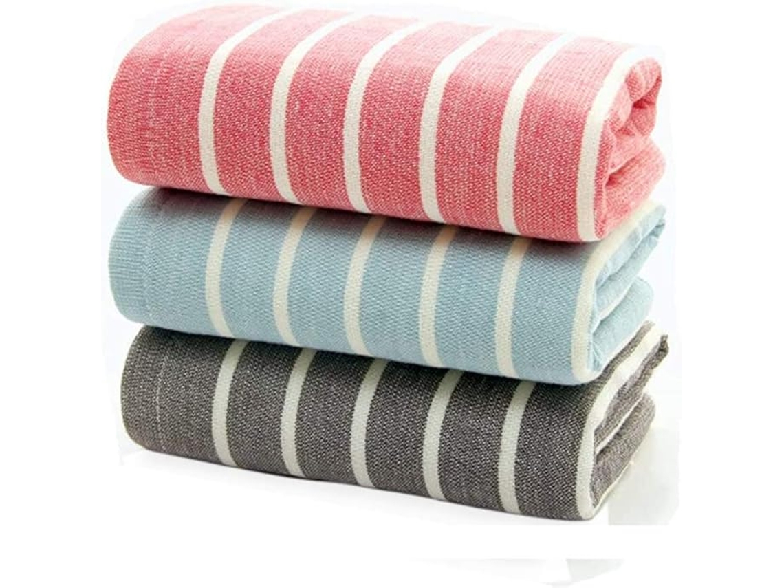 Toalhas de Musselina de Algodão Pacote com 3, 33*76cm, Macias, Absorventes e Duráveis AQUAFORGE