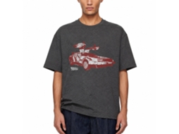 Rockinstone Back To The Future Movie Doorrrs Heather Black Adult T-shirt Size:s