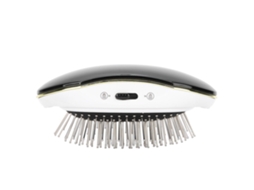 Pente Elétrico De Massagem Com Vibração E Íons Negativos Anti-estático Para Cabelo E Couro Cabeludo (preto)