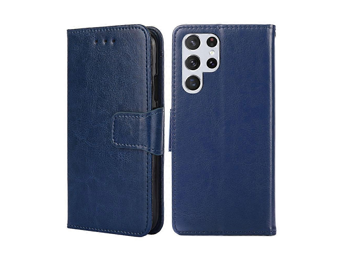 Capa De Couro Com Textura De Cristal Para Samsung Galaxy S23 Ultra 5g