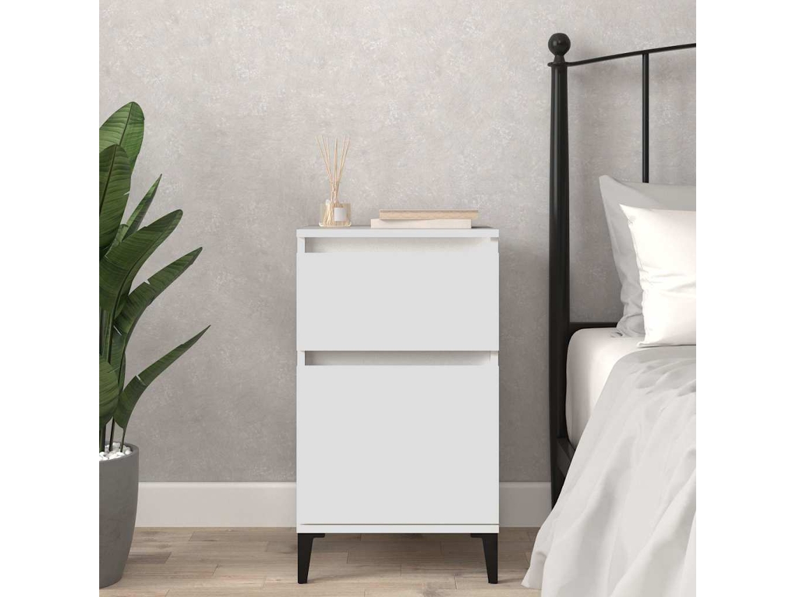 Vidaxl Mesa De Cabeceira 40x35x70 Cm Branco