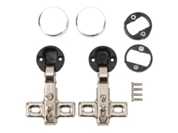 Laxiscreed Dobradiça De Vidro Para Armário 26 Mm, Encaixe Mini E Braço Reto Para Móveis Elegantes