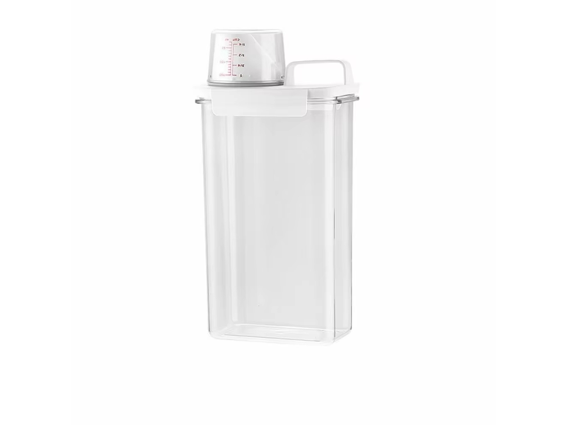 Dispensador de Detergente para Roupa Selado , Caixa Transparente para Armazenamento do Pó. MDUG (2300 Ml)