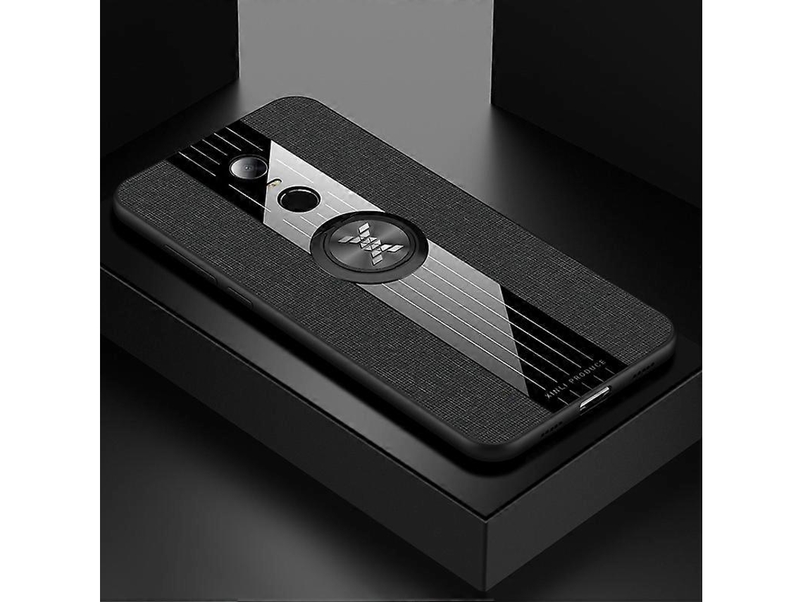 Capa Protetora Xinli Em Tpu Resistente A Impactos Com Textura De Tecido Costurado E Suporte De Anel Para Xiaomi Redmi 5 Plus (vermelha)