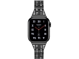 Bracelete Apple Watch 44 mm WJS Metal Preto