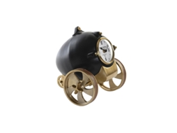 Tafelklok Dkd Home Decor 20,5 X 20,5 X 21,5 Cm Preto Dourado Alumínio Resina Colonial