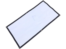 Tela De Projeção Dobrável Com Borda Preta De 2,5 Cm, 70 Polegadas, Poliéster Branco.