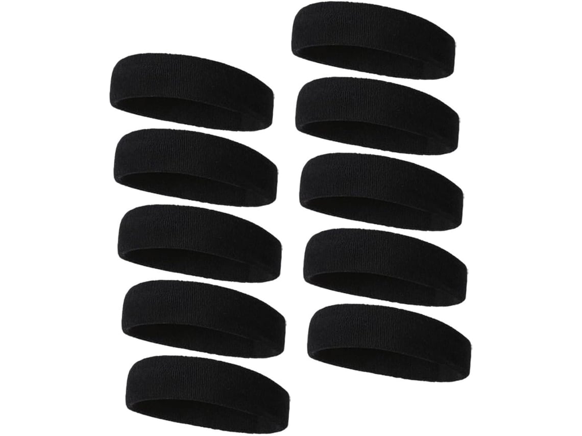 Conjunto De 10 Faixas De Cabeça Esportivas Antiderrapantes Para Ioga E Corrida - Absorventes
