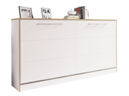 Cama com guarda-roupa e base rebaixada 90x200