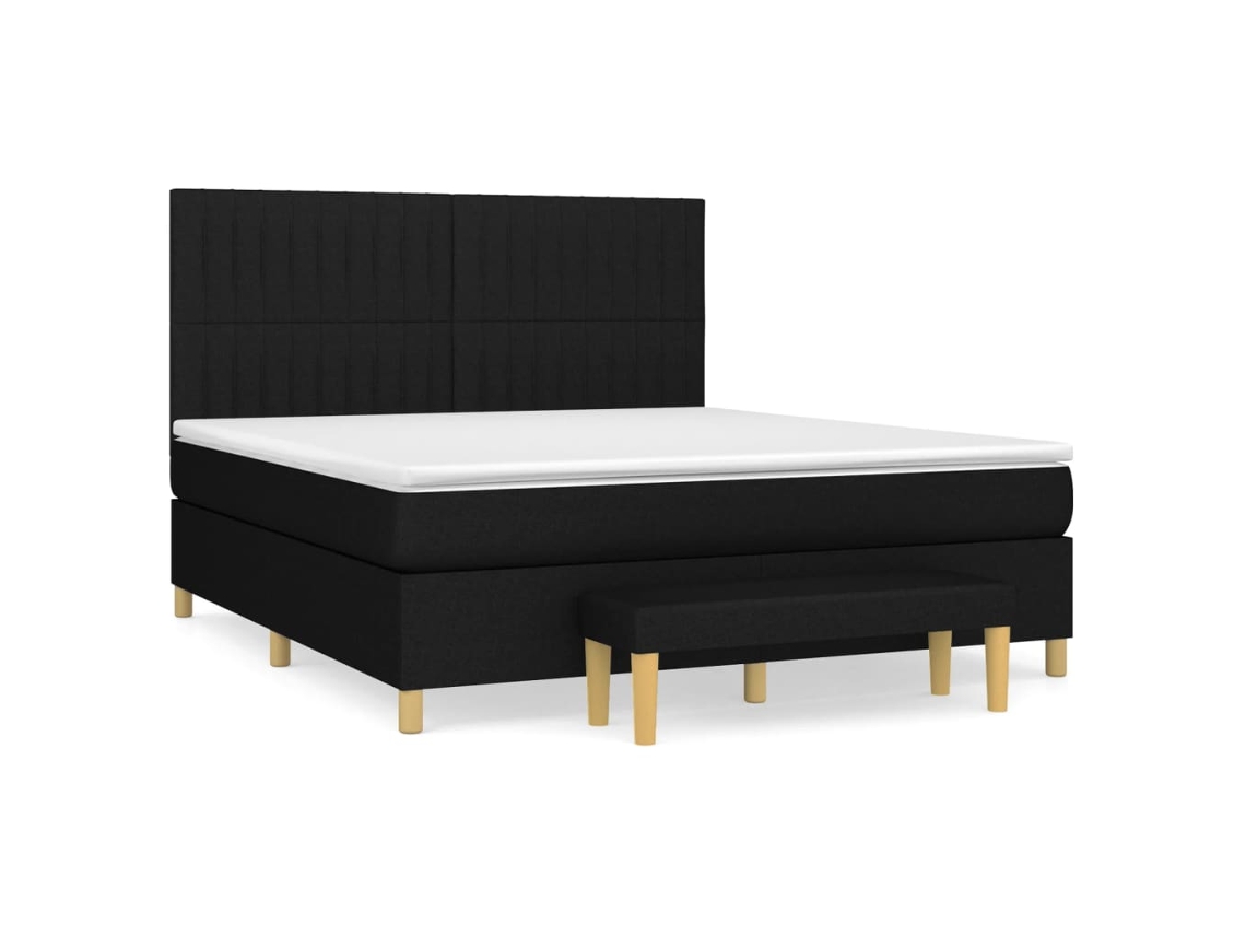 Box Spring Bed, Box Spring Beds Vidaxl Preto Tecido (160 X 200 Cm)