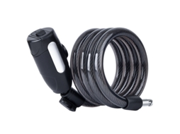 Lurelia Cadeado Bicicleta, Antirroubo, Código, Chave, À Prova Água, Portátil, Preto, 180cm, 12mm