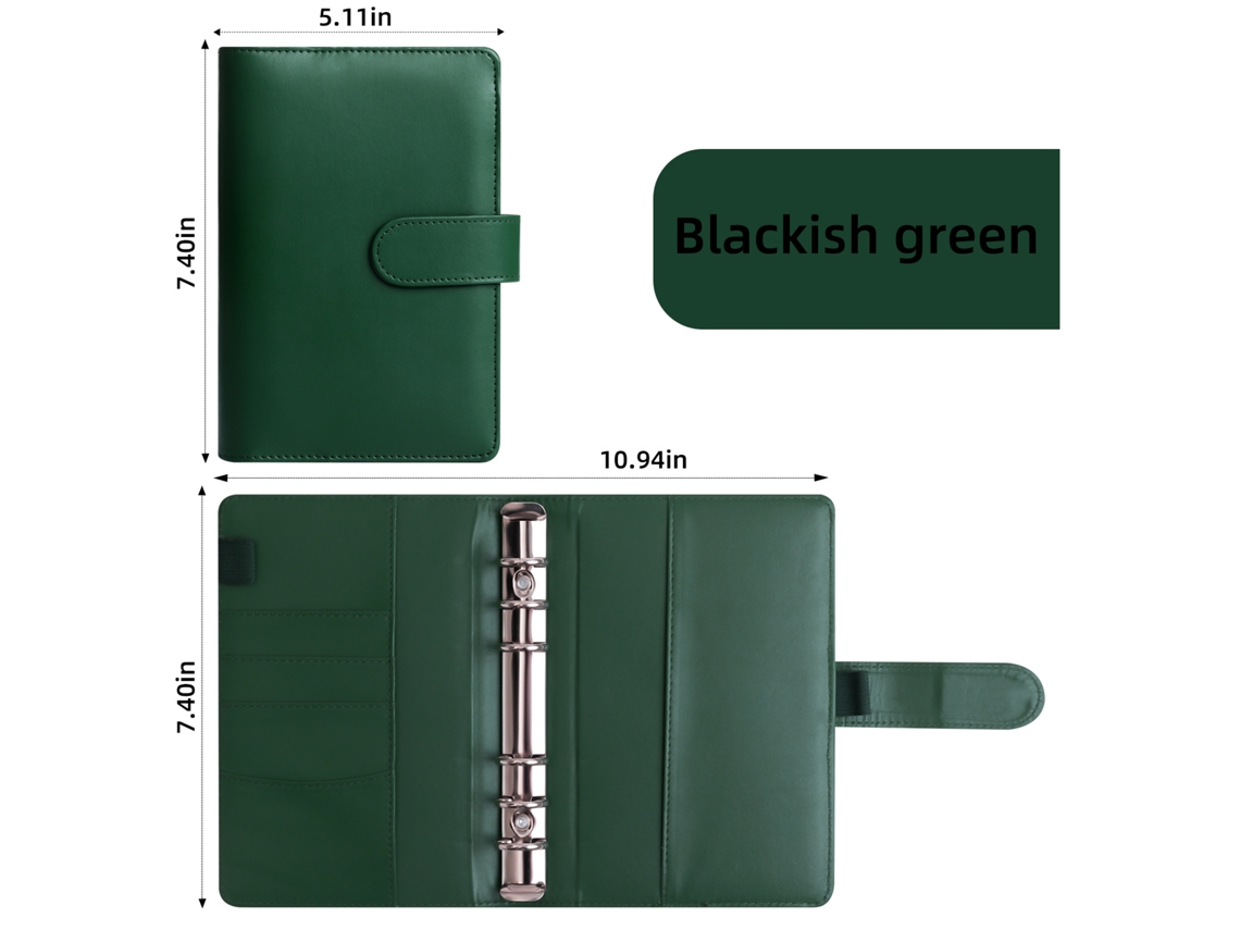 A6 Refillable Pu Leather Notebook With Zipper Pouch, Cash Budget Organizer, Household Finance Ledger, Savings Journal