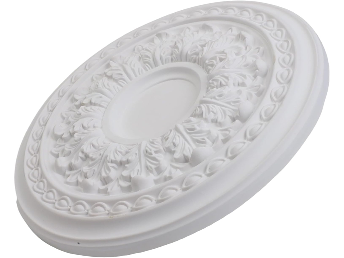 Roseta Circular De Poliuretano Para Ventilador Teto, Kit Instalação
