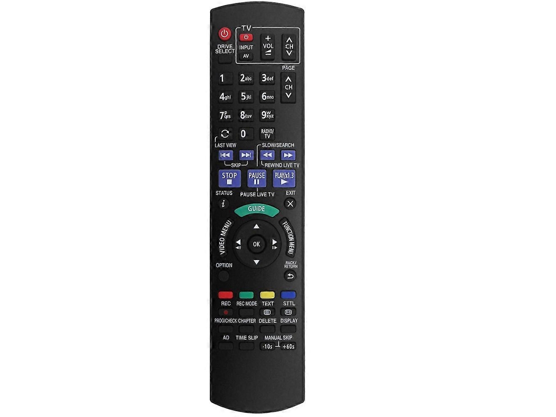 N2qayb001059 Controle Remoto De Substituição Para Dvd Panasonic Dmr-ex97eb-k