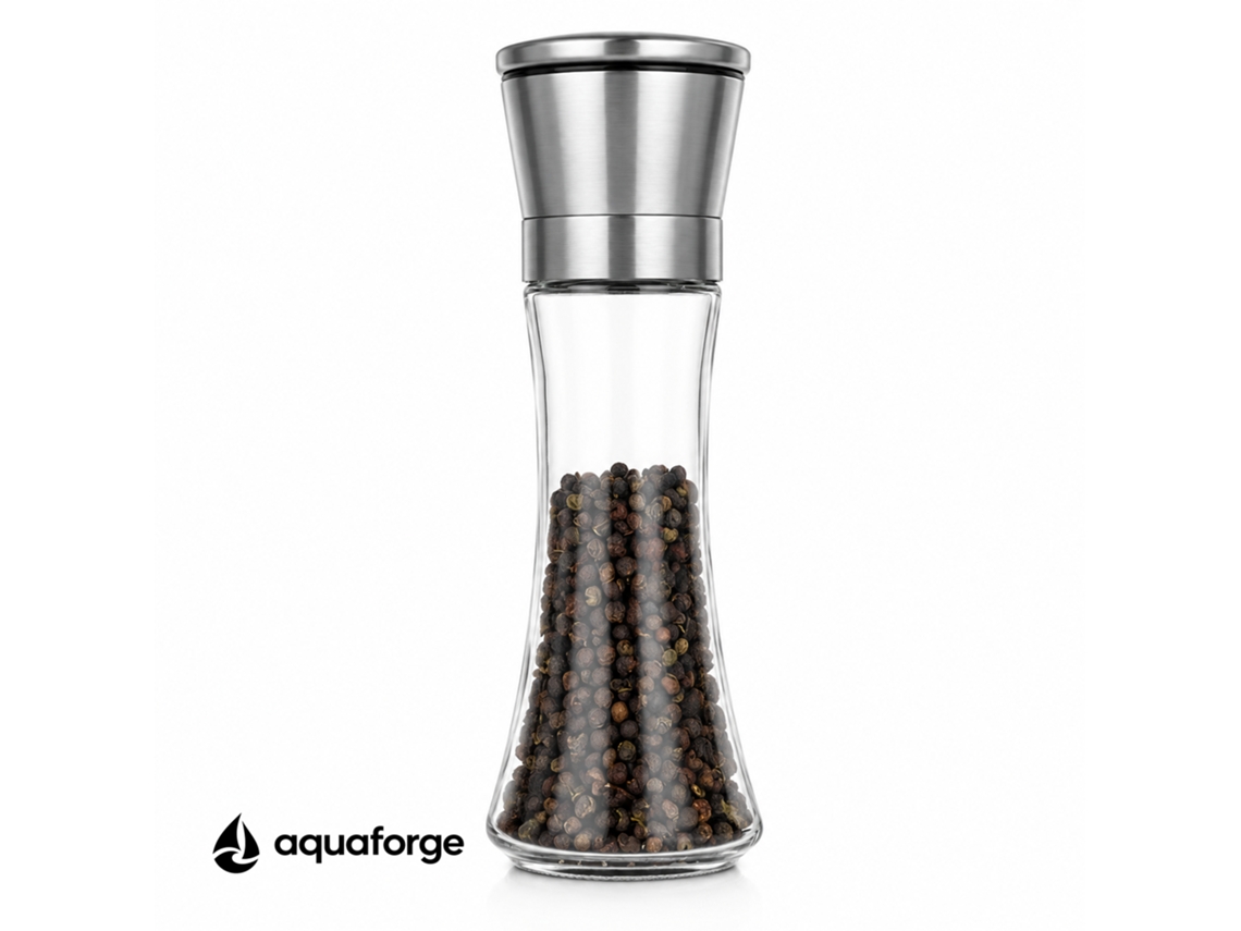 Moinho Manual De Pimenta E Sal Aquaforge Com Moagem Ajustável E 0,2 L Para Pimenta E Sal