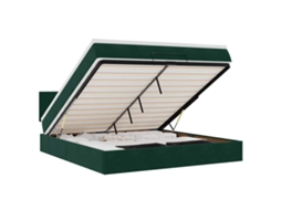 Maison Exclusive - Estrutura De Cama Otomana Com Colchão 180x200 Cm Verde Escuro