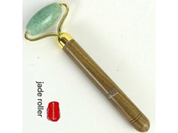 Massageador Facial com Rolos, Jade Natural Dungling, Formato de Coração, Ferramenta para Lifting e Firmeza GOKOCO