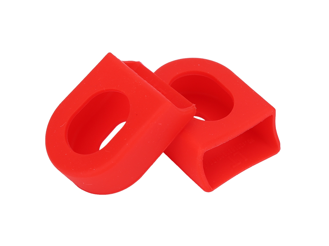1 Par 2pcs Protetores De Braço De Manivela De Silicone Macios Capas Para Bicicleta Acessório (vermelho)