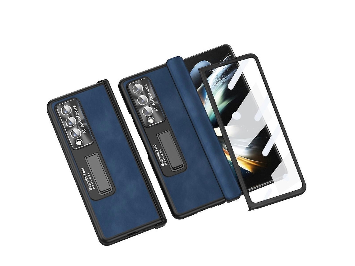 Capa Completa Para Samsung Galaxy Z Fold4 Com Textura Napa