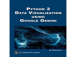 Livro Python 3 Data Visualization Using Google Gemini de Oswald Campesato (Inglês)