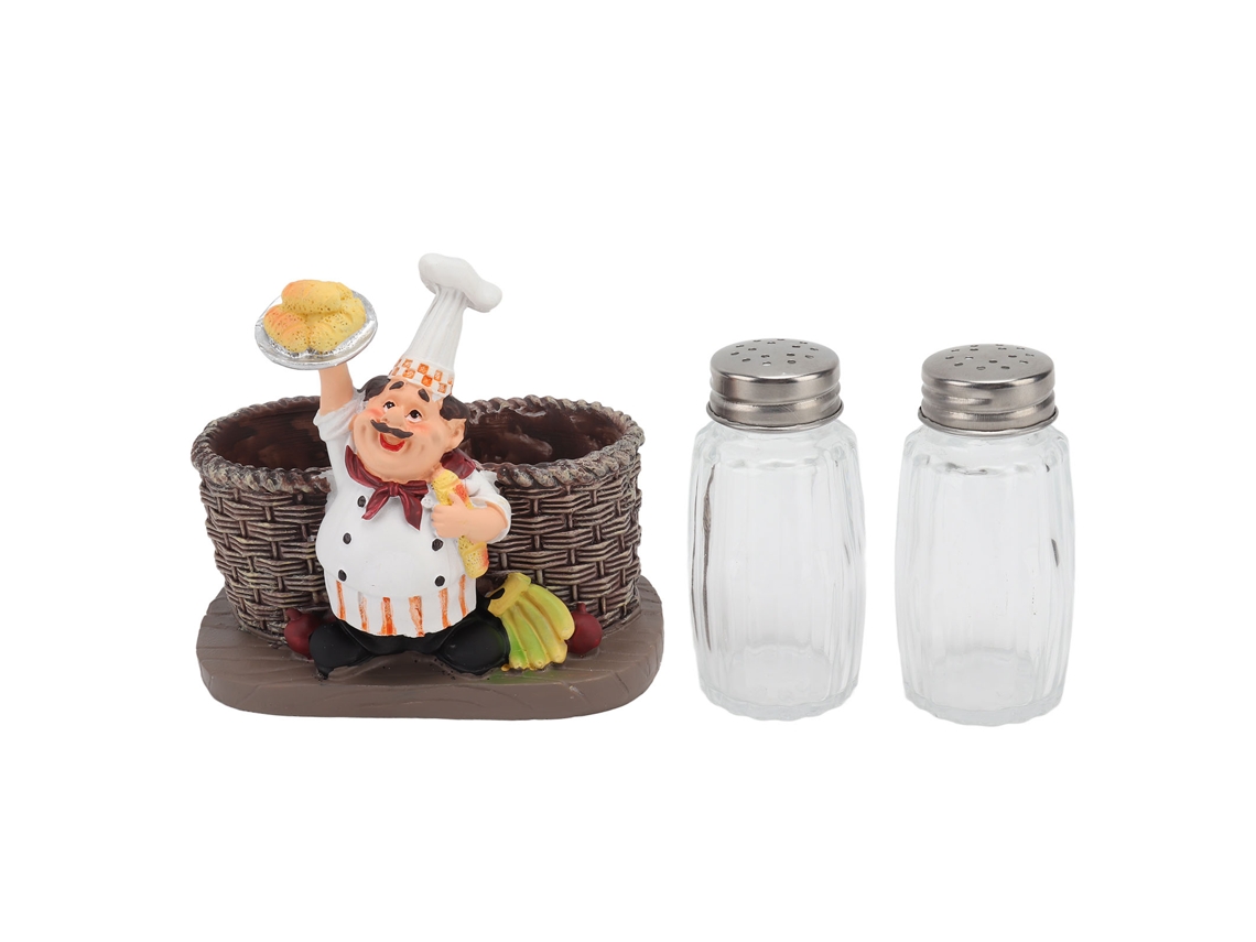 Figura de Chef LAXISCREED com 2 Garrafas de Molho