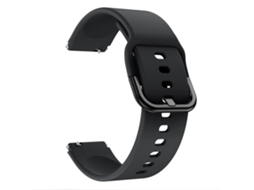Bracelete de Smartwatch para Xiaomi Mi Watch Galvanoplastia Fivela de silicone (preta)