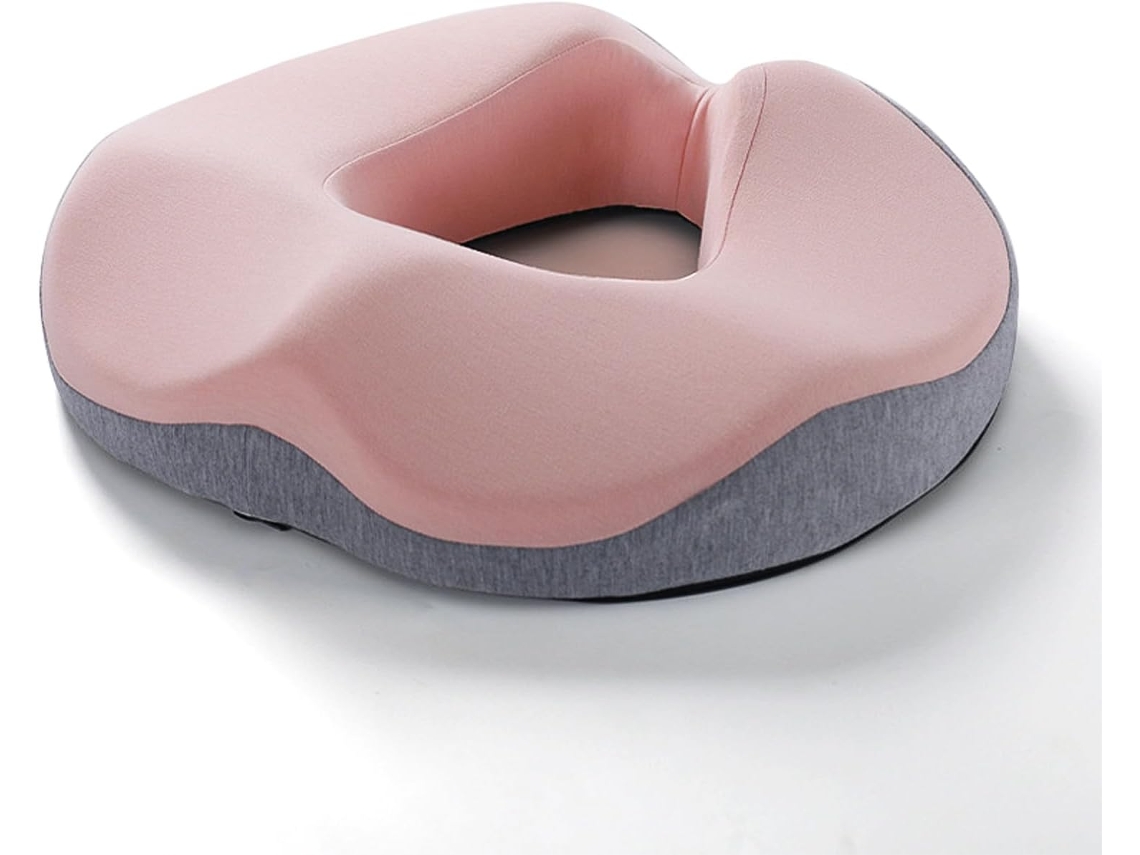 Almofada De Assento Ortopédica Em Espuma Viscoelástica Almofada Para Cadeira De Escritório Para Alívio Da Ciática/rosa Cinza Digitallab