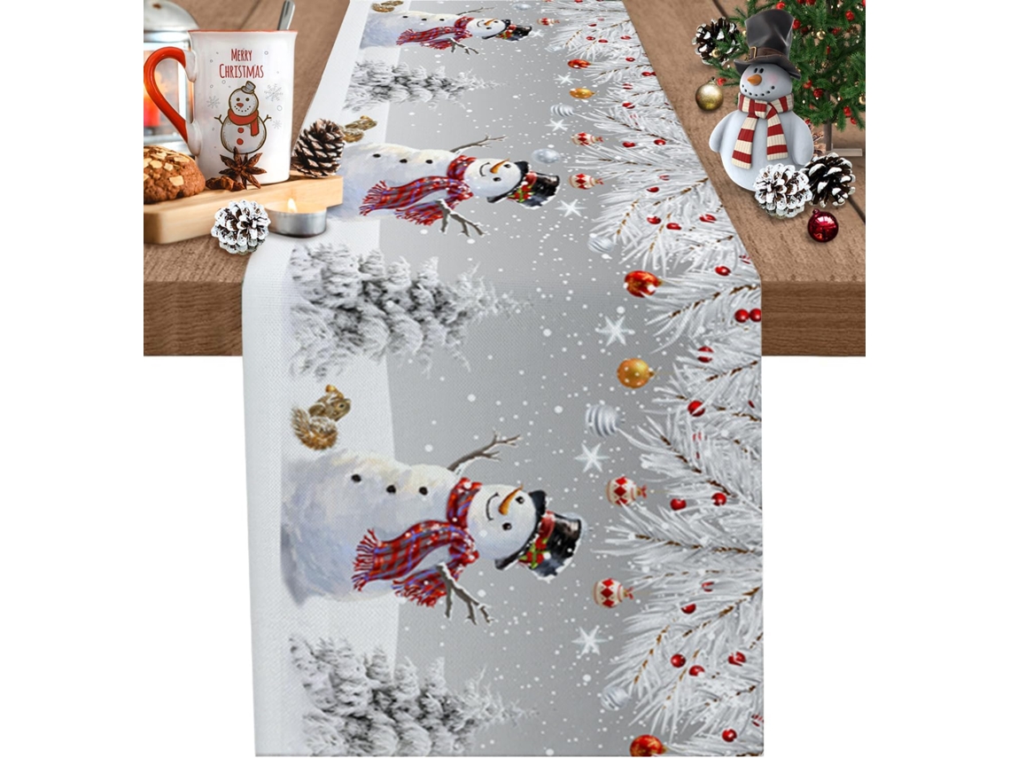 Lurelia Guardanapo Redonda Retangular Algodão Linho Poliéster Cinza 33 Cm Antirrugas Antimanchas Rústico Natal
