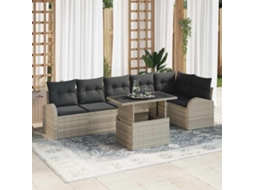 Vidaxl Conjunto De Sofá De Jardim 7 Unid. 6-número De Lugares