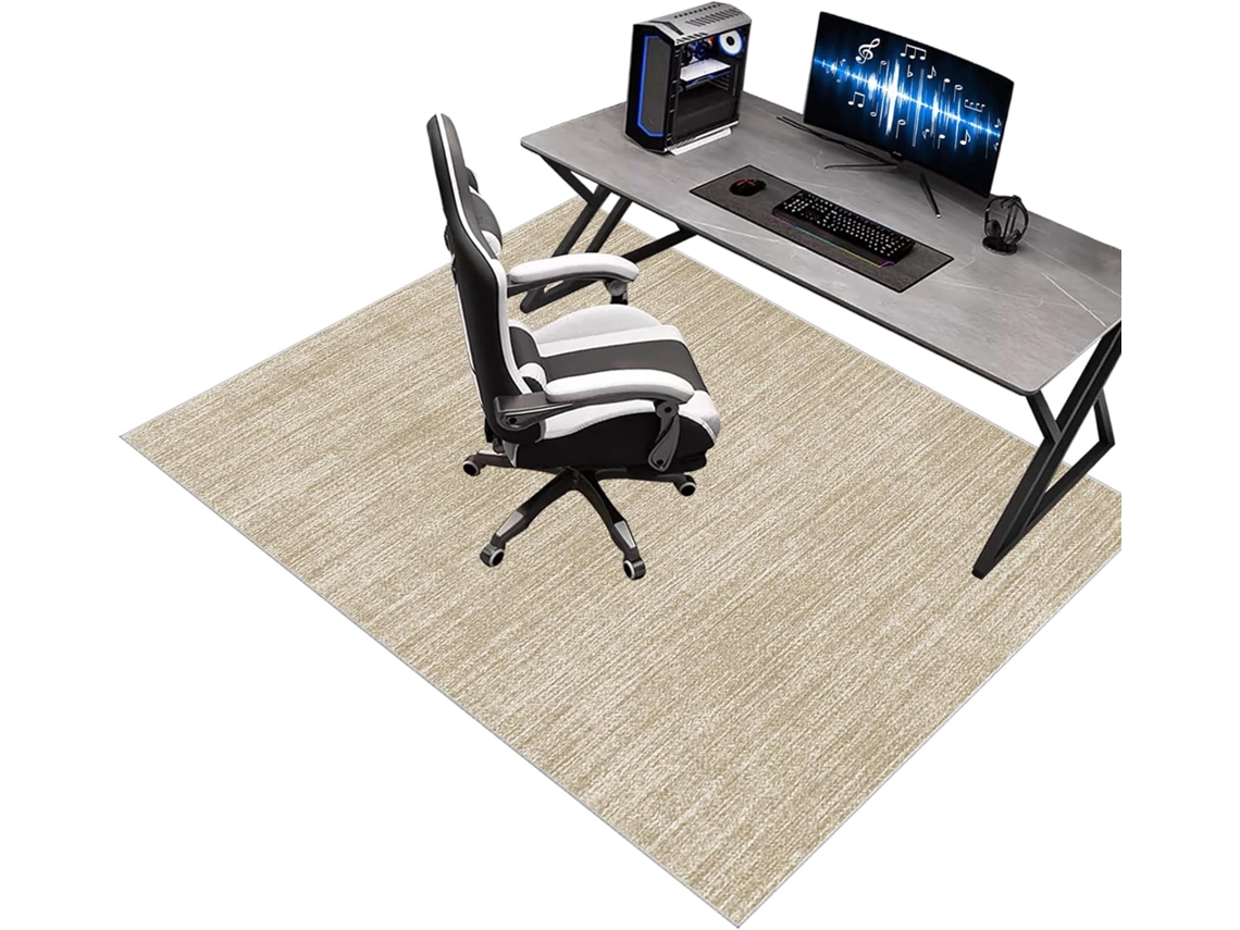 Tapete Cadeira Gamer Escritório Protetor Piso Antiderrapante 60 X 80 Cm Madeira (60 Cm),
