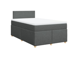 Box Spring Bed, Box Spring Beds Vidaxl Cinzeto Tecido (120 X 190 Cm)