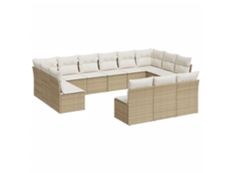 Garden Sofa Set, Garden Sofa Sets Vidaxl Bege Rattan / Vime (n/a)