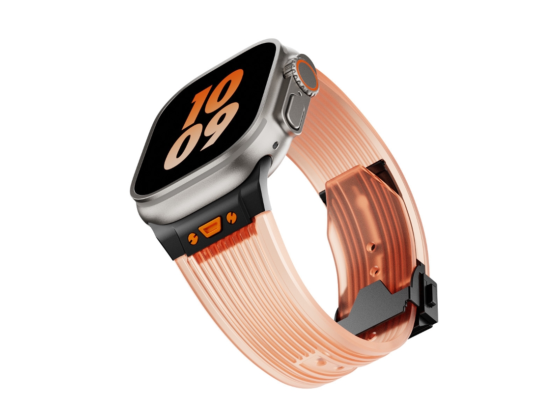 Bracelete para Apple Watch 42/44/45/49mm (laranja Transparente) XIAOMOYU
