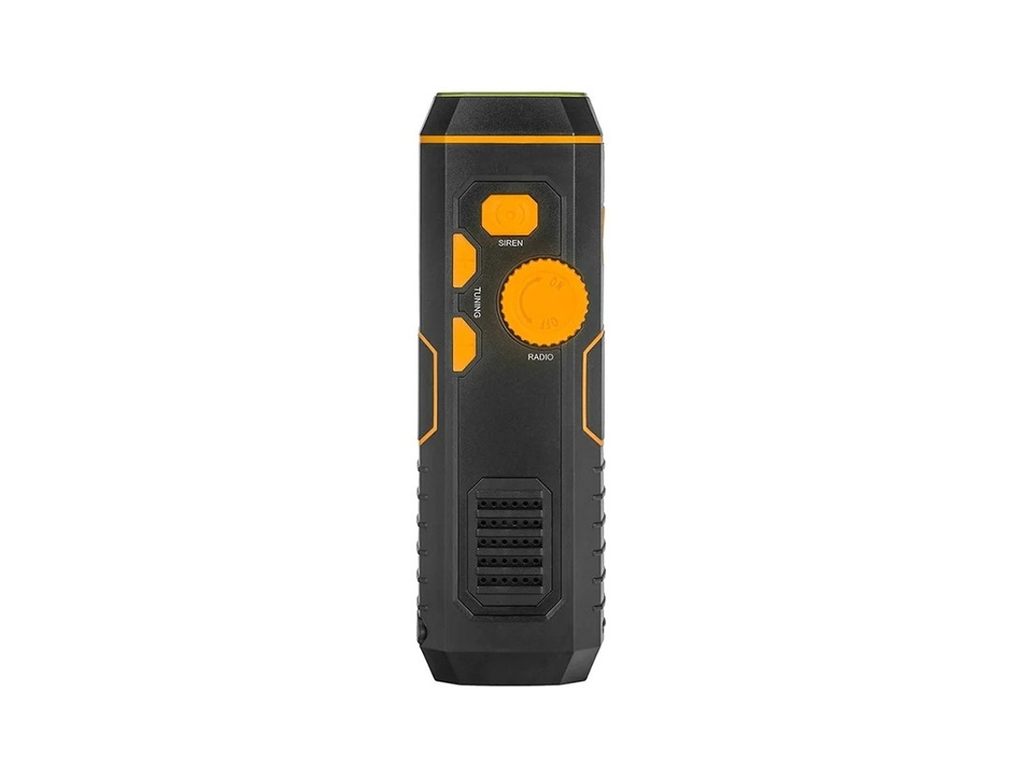 Rádio com manivela multifuncional e luz de emergência LED BESTVITE (laranja)