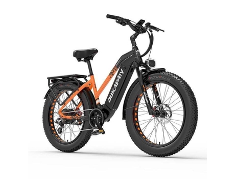 Bicicleta Elétrica Dukawey Dm530 Bateria 52v 20ah Motor 1000w Fat Bike Laranja