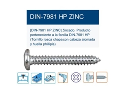 Tornillo r-chapa din 7981hp alomada ph2 4,8x38 10x1,1-2 t8148038 (caja 2.5 unidades)